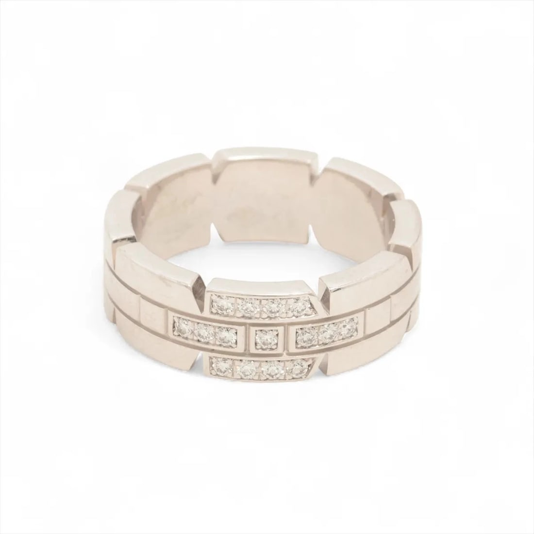 CARTIER TANK FRANCAISE DIAMOND RING: Cartier Tank Francaise diamond Ring Brand: Cartier Type/Style: Ring Material: 18k White Gold, Main Stone/Creation Natural Color: Not Specified Size: 4.75 - 5 US Accessories: None Accessories Notice: