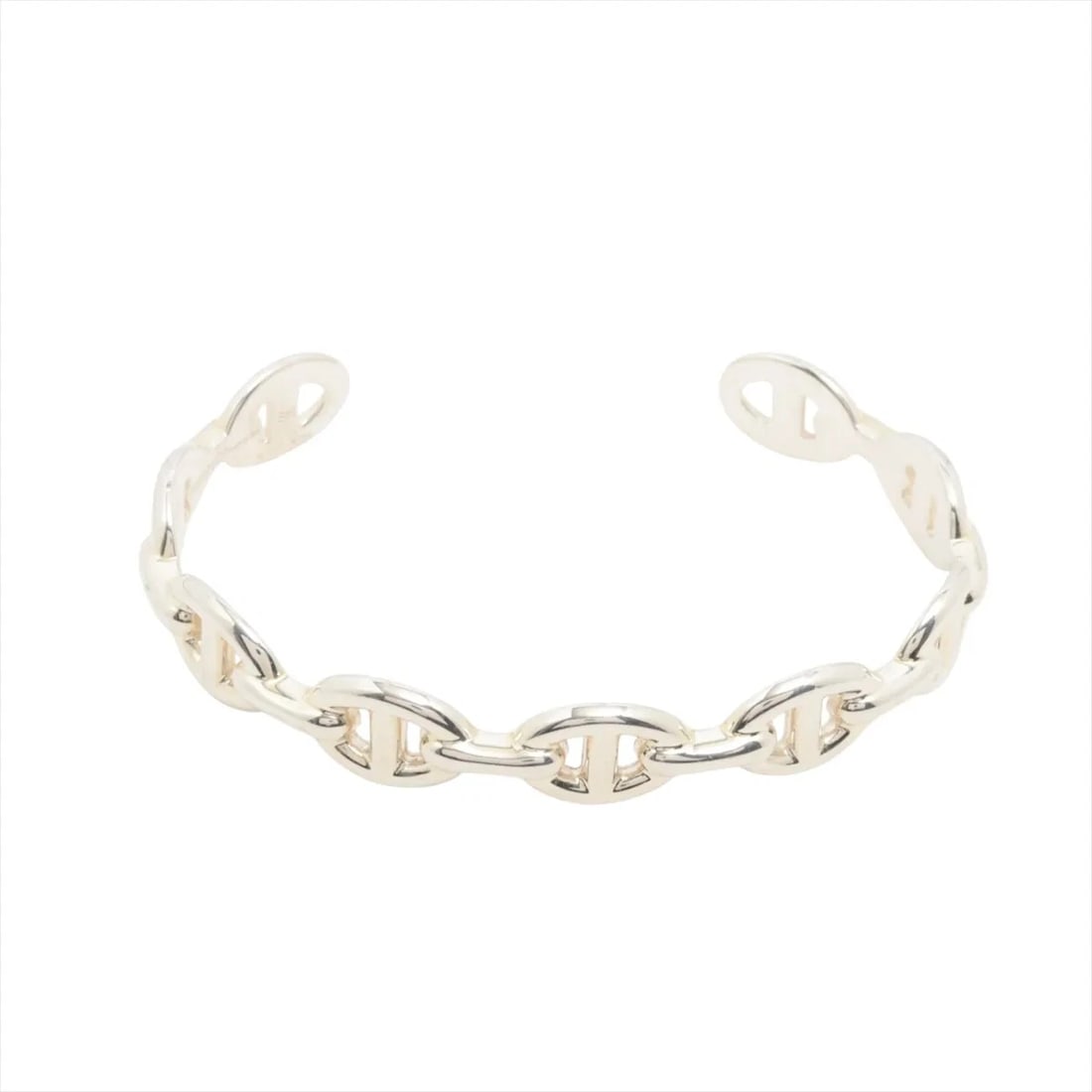HERMES CHAINE D'ANCRE ENCHAINEE BANGLE: Hermes Chaine d'Ancre Enchainee Bangle Brand: Hermès Type/Style: Bracelet Material: 925 Color: Silver Size: (CM) Bracelet length:16 (Inch) Bracelet Length:6.3inch Accessories: None Accessories