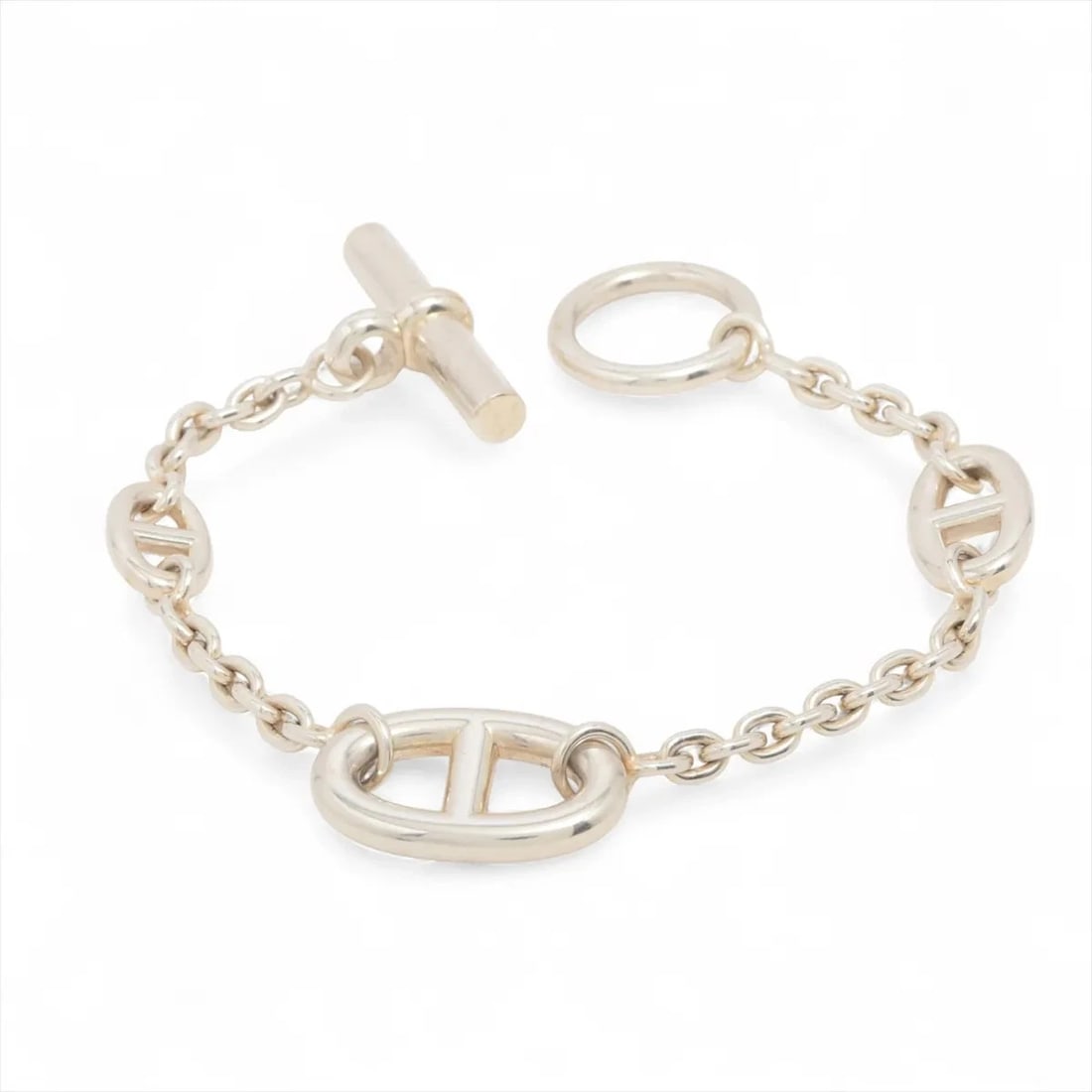 HERMES CHAINE D'ANCRE FARANDOLE BRACELET: Hermes Chaine d'Ancre Farandole Bracelet Brand: Hermès Type/Style: Bracelet Material: 925 Color: Silver Size: (CM) Bracelet length:16 (Inch) Bracelet Length:6.3inch Accessories: None Accessories