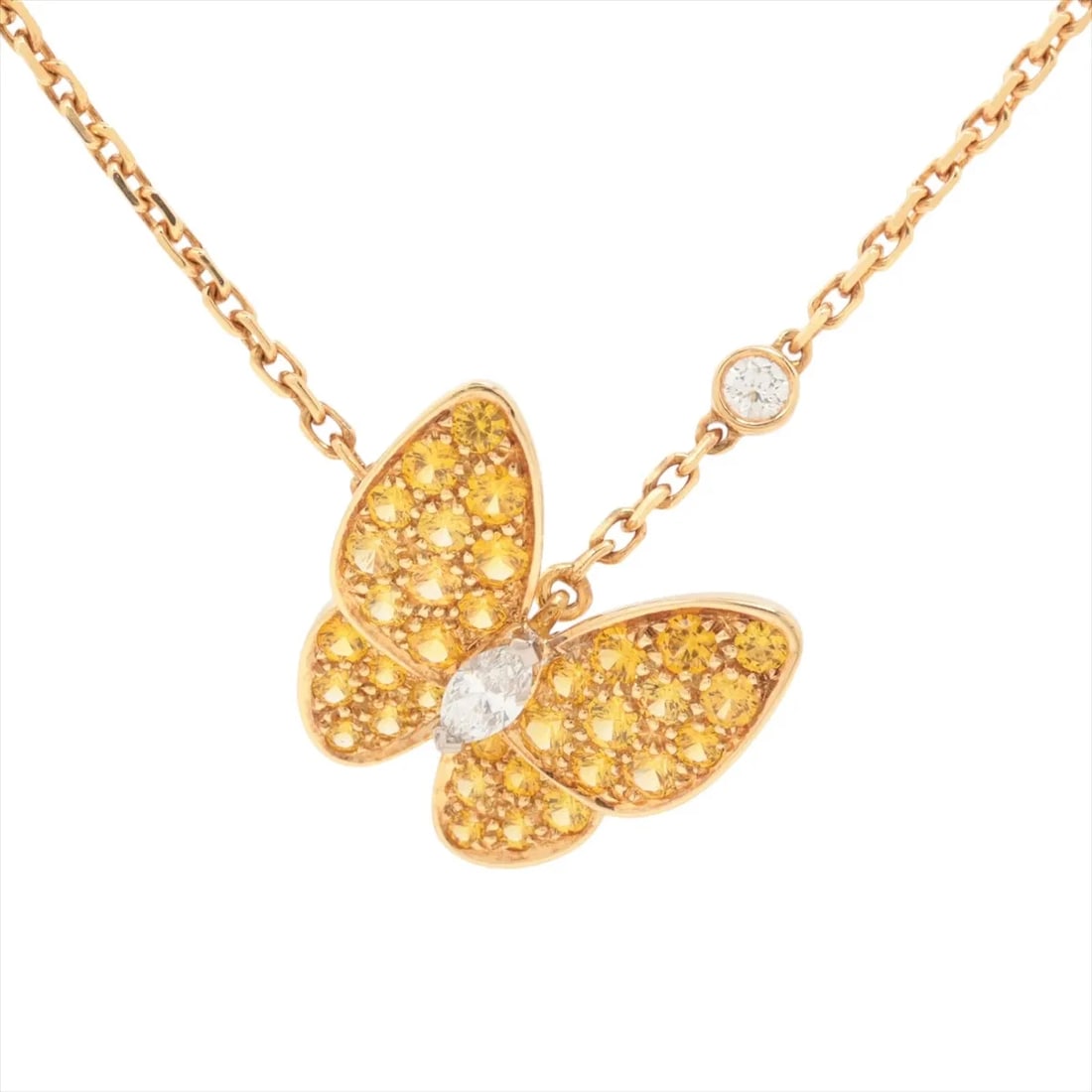 VAN CLEEF & ARPELS DOO PAPILLON DIAMOND NECKLACE: Van Cleef & Arpels Doo Papillon diamond Necklace Brand: Van Cleef & Arpels Type/Style: Necklace Material: 750(YG×WG), Main Stone/Creation Natural Color: Not Specified Size: (CM) Chain length:41.8