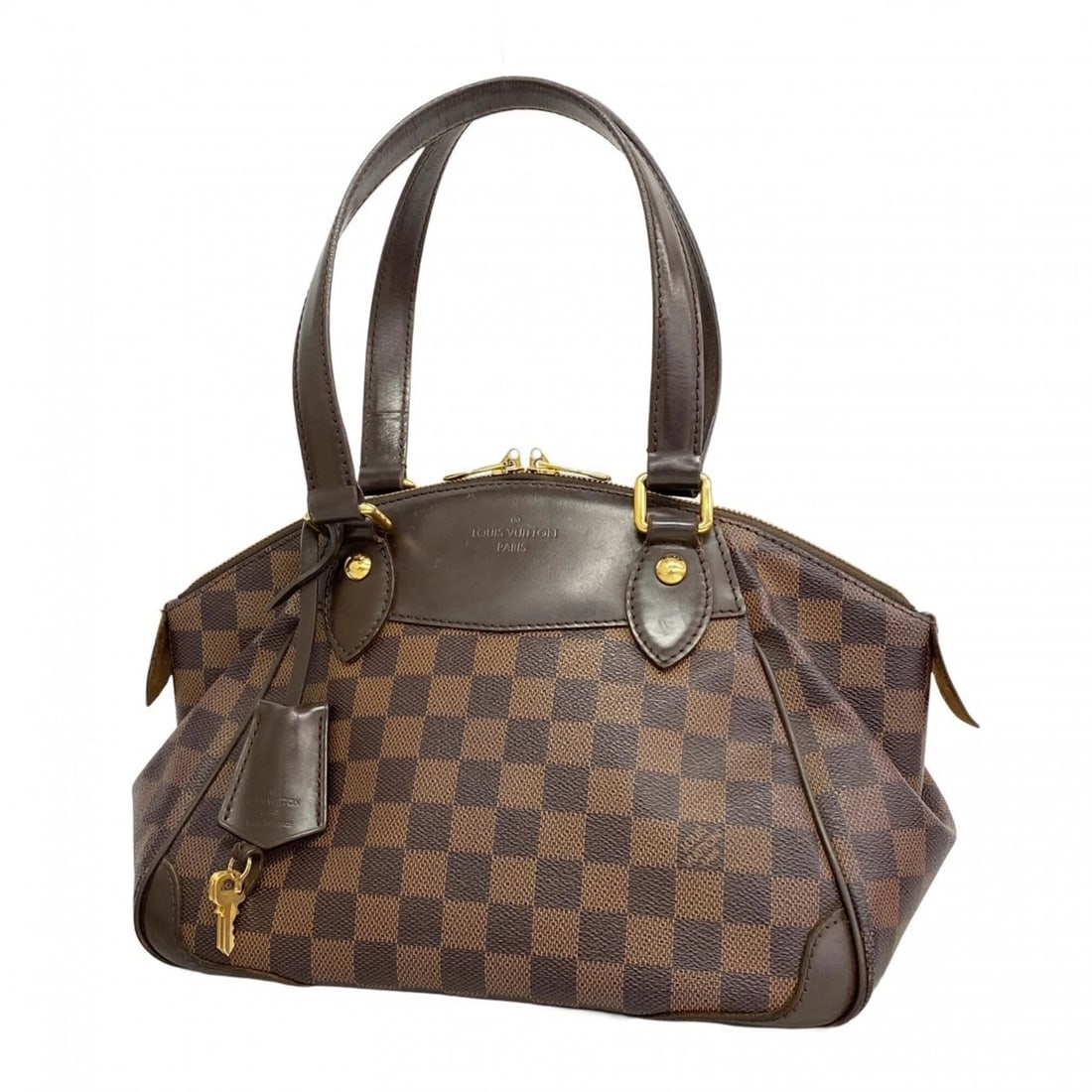 LOUIS VUITTON DAMIER VERONA PM HANDBAG: Louis Vuitton Damier Verona PM Handbag Brand: Louis Vuitton Type/Style: Handbag Material: None Color: Brown Size: (HxWxD) 22cm x 28cm x 15cm / 8.66'' x 11.02'' x 5.9'' Accessories: None Ac