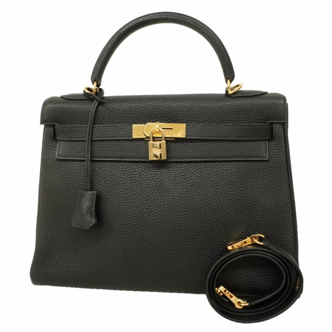 HERMES KELLY 32 TOGO BLACK HANDBAG: Hermes Kelly 32 Togo Black Handbag Brand: Hermes Type/Style: Handbag Material: Togo leather Color: Black Size: (HxWxD) 23cm x 32cm x 12cm / 9.05'' x 12.59'' x 4.72'' Accessories: None Acce
