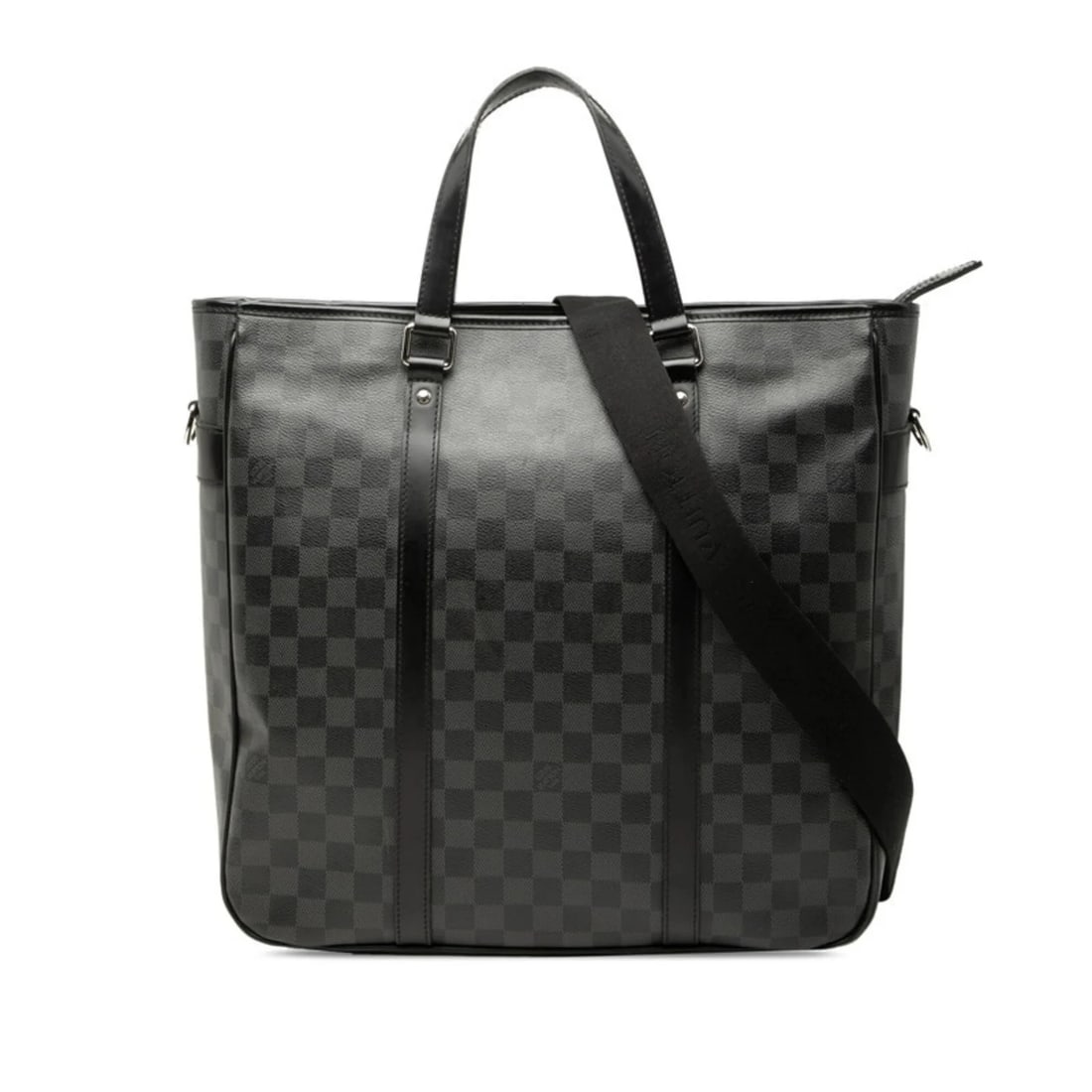 LOUIS VUITTON DAMIER GRAPHITE TADAO PM HANDBAG SHOULDER BAG: Louis Vuitton Damier Graphite Tadao PM Handbag Shoulder Bag Brand: Louis Vuitton Type/Style: Handbag, Shoulder bag Material: PVC , Leather Color: Black Size: (HxWxD) 37cm x 37cm x 11cm / 14.56'' x 14.