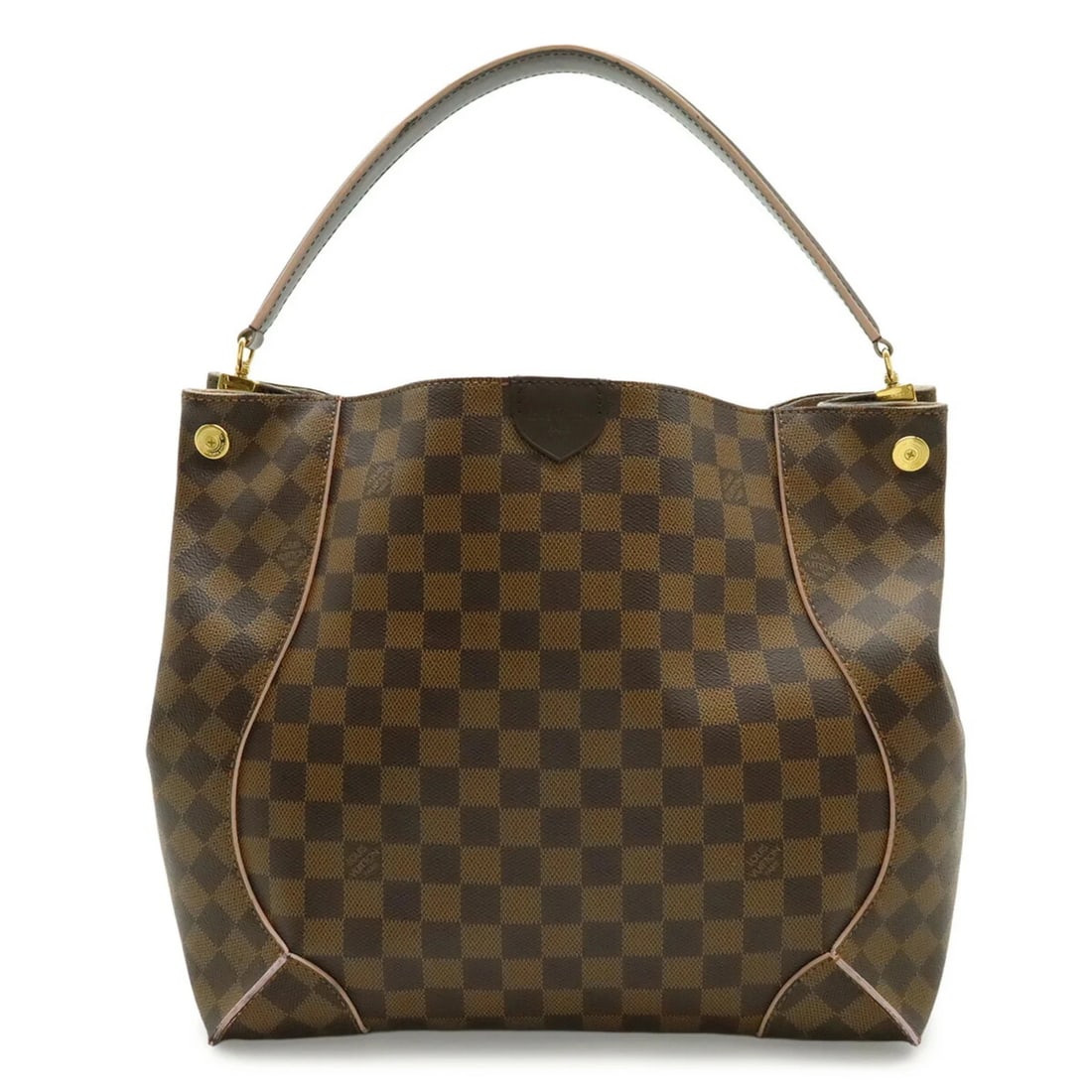 LOUIS VUITTON DAMIER CAISSA HOBO SHOULDER BAG: LOUIS VUITTON Damier Caissa Hobo Shoulder Bag Brand: Louis Vuitton Type/Style: Shoulder bag Material: PVC , Coated canvas , Damier Canvas Color: Brown, Damier Canvas, Rose ballerine Size: (HxWxD) 29cm