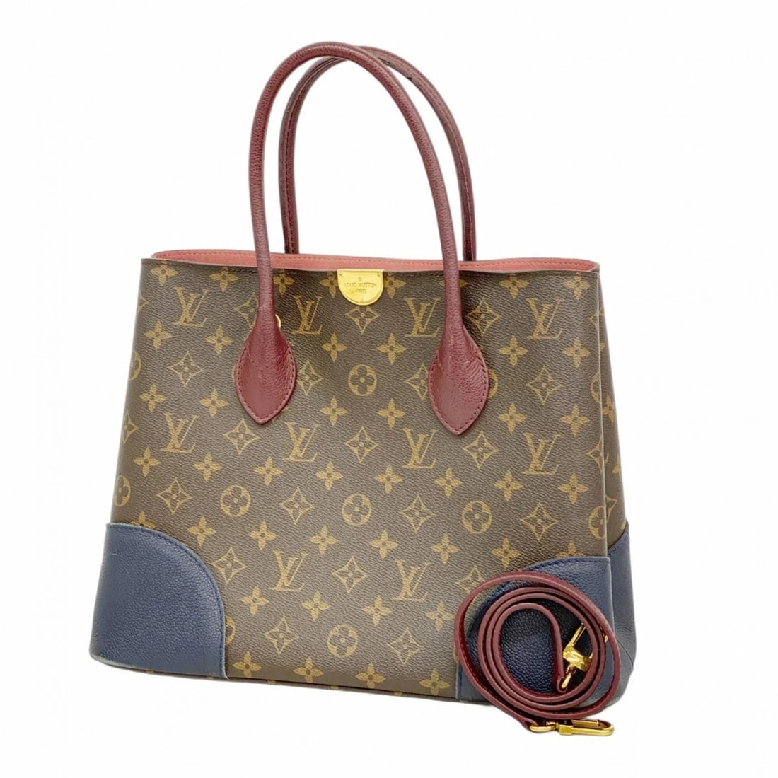 LOUIS VUITTON MONOGRAM FLANDRIN TOTE BAG: Louis Vuitton Monogram Flandrin Tote Bag Brand: Louis Vuitton Type/Style: Tote bag Material: None Color: Brown, Navy Size: (HxWxD) 26cm x 34.5cm x 15.5cm / 10.23'' x 13.58'' x 6.1'' Accessories: None