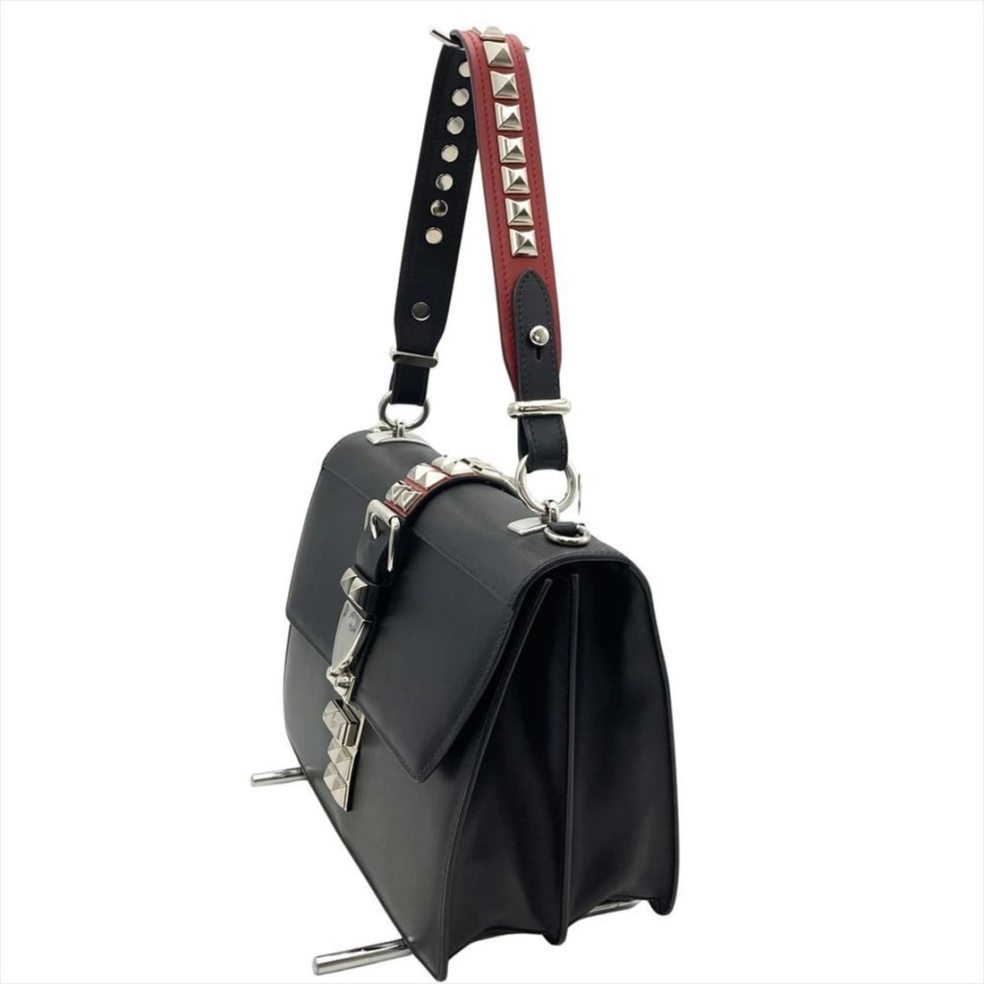 PRADA PRADA STUDDED SHOULDER BAG 2-WAY - 3
