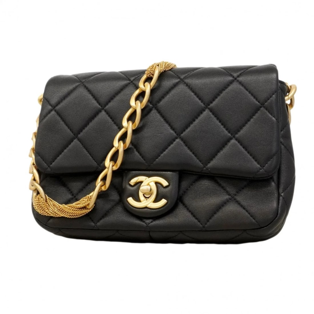 CHANEL MATELASSÉ CHAIN SHOULDER BAG, LEATHER (1 of 9)