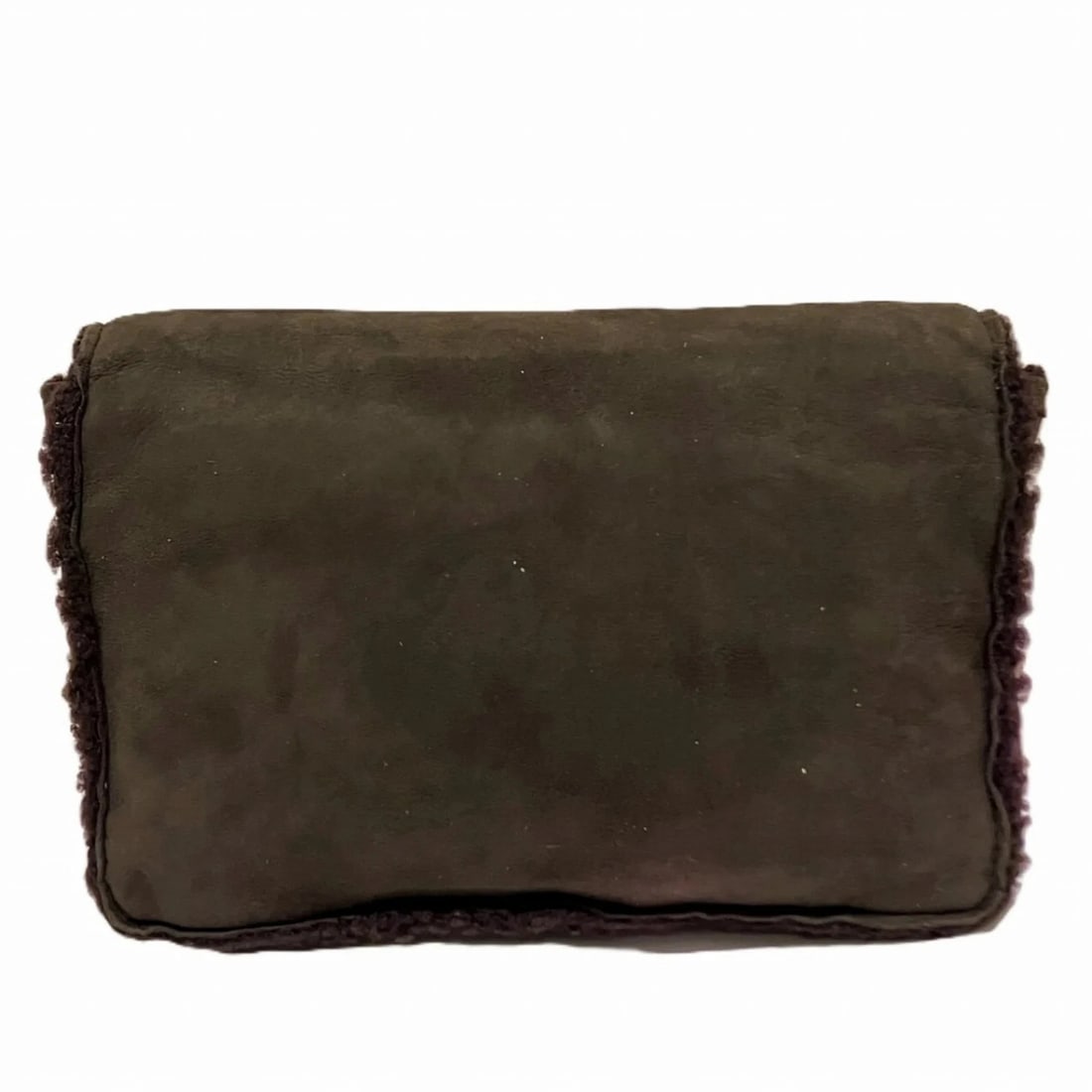 CHANEL COCO MARK SHEARLING CLUTCH BAG - 2