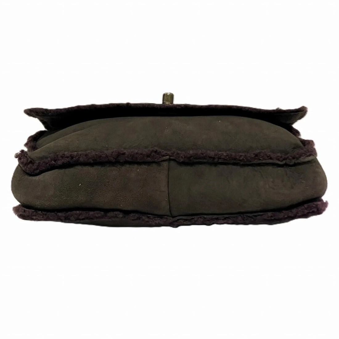 CHANEL COCO MARK SHEARLING CLUTCH BAG - 3
