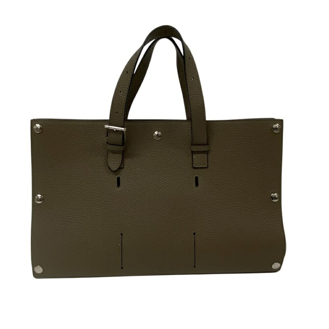 HERMES HERMES SAC VERO TAURILLON CLEMENCE HANDBAG: HERMES Hermes Sac Vero Taurillon Clemence Handbag Brand: Hermes Type/Style: Handbag Material: Taurillon clemence leather , Leather Color: Etoupe gray Size: (HxWxD) 21cm x 33.5cm x 9.5cm / 8.26'' x 13.