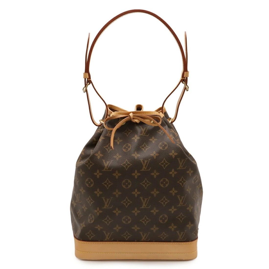 LOUIS VUITTON MONOGRAM NOE SHOULDER BAG: LOUIS VUITTON Monogram Noe Shoulder Bag Brand: Louis Vuitton Type/Style: Shoulder bag Material: Canvas Color: Brown Size: (HxWxD) 34cm x 26cm x 18.5cm / 13.38'' x 10.23'' x 7.28'' Accessories: Non