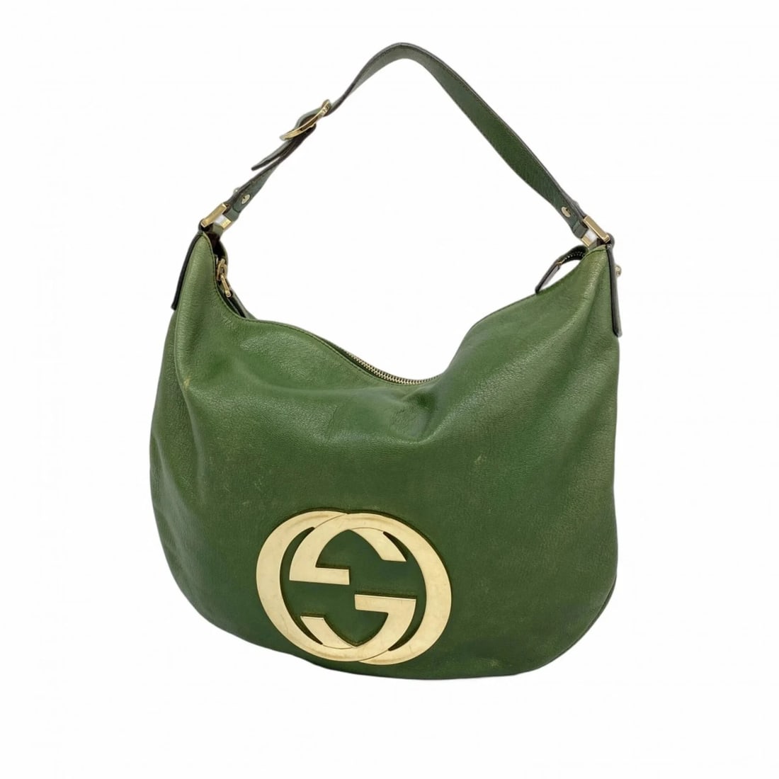 GUCCI BLONDIE SHOULDER BAG LEATHER GREEN: Gucci Blondie Shoulder Bag Leather Green Brand: Gucci Type/Style: Shoulder bag Material: Leather Color: Green Size: (HxWxD) 28.5cm x 36cm x 1.5cm / 11.22'' x 14.17'' x 0.59'' Accessories: None