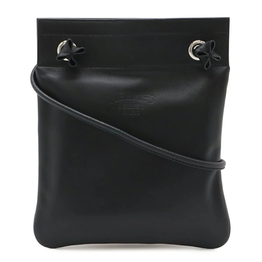 HERMES SAC ALINE MINI SHOULDER BAG: HERMES Sac Aline Mini Shoulder Bag Brand: Hermes Type/Style: Pochette, Shoulder bag Material: Swift leather Color: Black Size: (HxWxD) 23cm x 19.5cm / 9.05'' x 7.67'' Accessories: None Acc