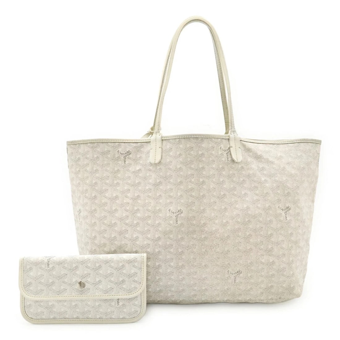 GOYARD SAINT LOUIS PM TOTE BAG SHOULDER: GOYARD Saint Louis PM Tote Bag Shoulder Brand: Goyard Type/Style: Shoulder bag, Tote bag Material: Coated canvas , Leather Color: Gray, White Size: (HxWxD) 26.5cm x 46cm x 14cm / 10.43'' x 18.11'' x