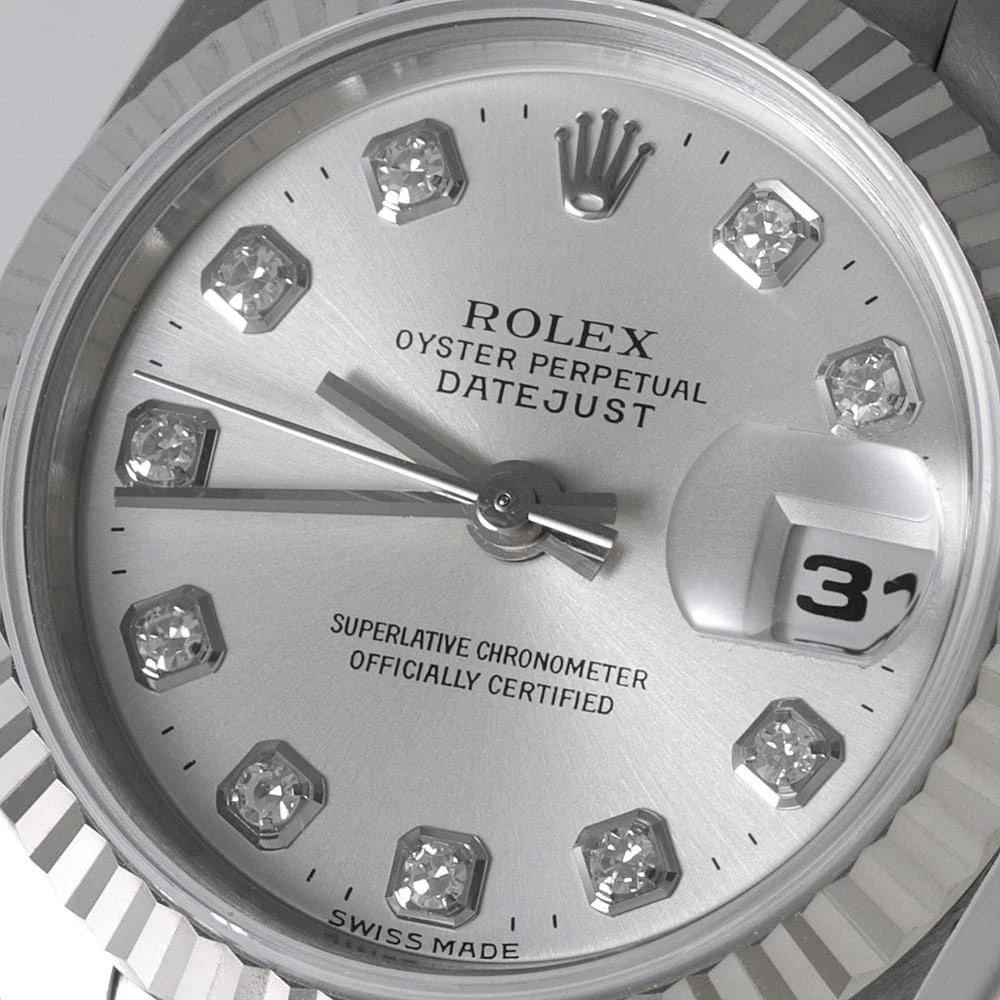 ROLEX DATEJUST DIAMOND SILVER WATCH - 2