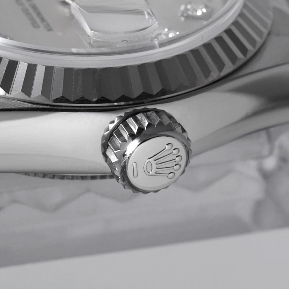 ROLEX DATEJUST DIAMOND SILVER WATCH - 3