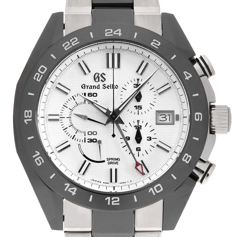 GRAND SEIKO SPORTS COLLECTION MASTER WATCH: Grand Seiko Sports Collection Master Watch Brand: Grand Seiko Type: Wrist watch Material: Band Material Titanium/ceramic, Case Material Titanium/ceramic Color: Dial Color White Size: Case:W46.4mm Circ