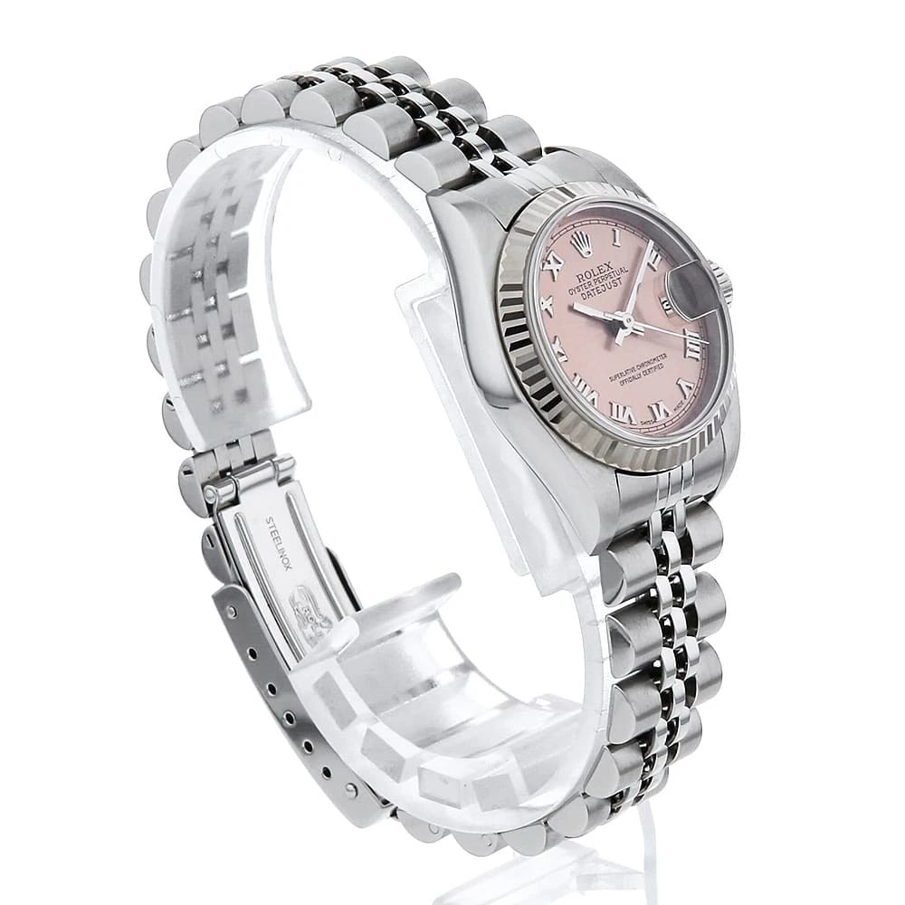 ROLEX DATEJUST PINK WATCH - 3