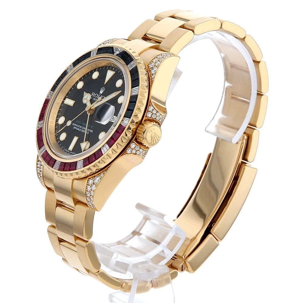 ROLEX GMT MASTER DIAMOND BEZEL/SAPPHIRE/RUBY WATCH - 2