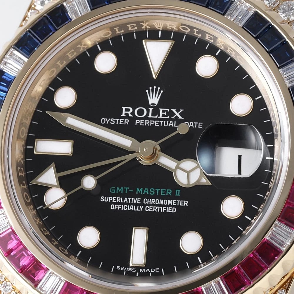 ROLEX GMT MASTER DIAMOND BEZEL/SAPPHIRE/RUBY WATCH - 4