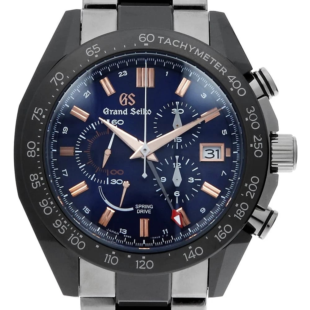 GRAND SEIKO SPORTS COLLECTION SPRING DRIVE BLACK CERAMIC CHRONOGRAPH WATCH (1 of 2)
