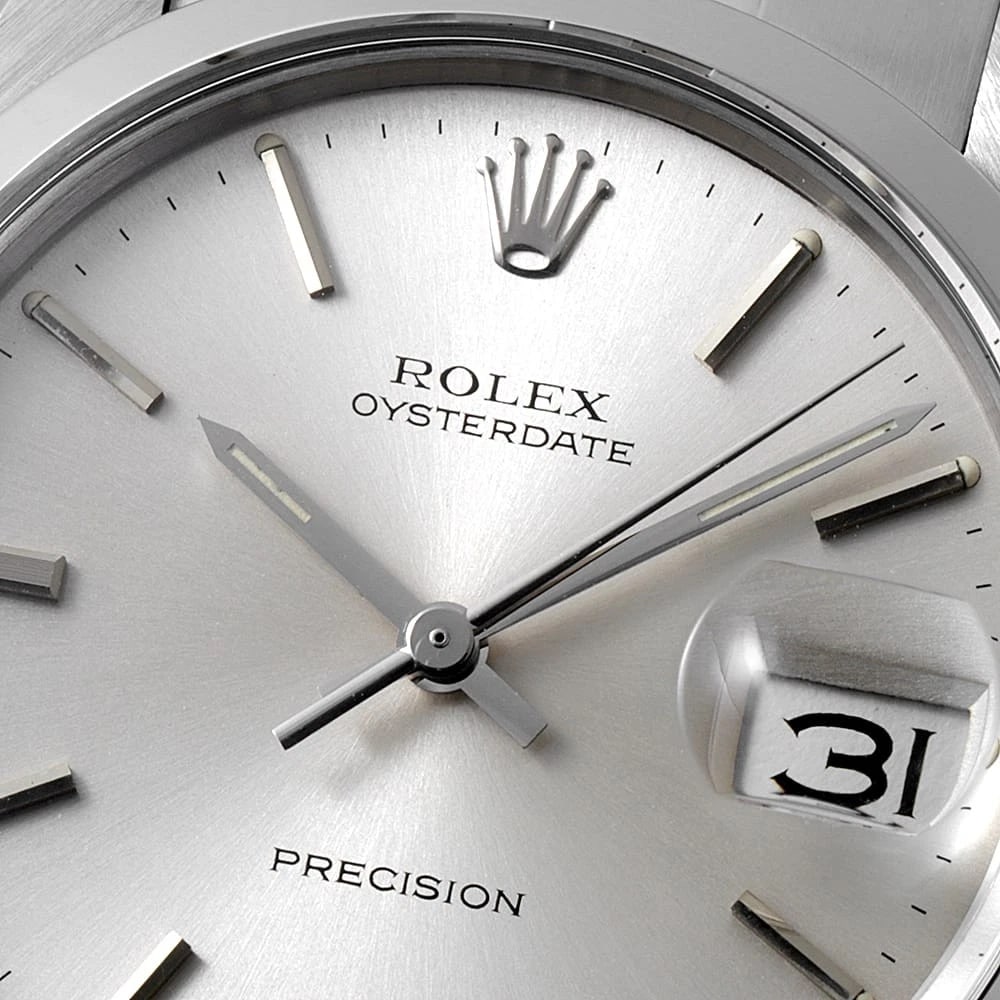 ROLEX OYSTER DATE PRECISION SILVER WATCH - 4