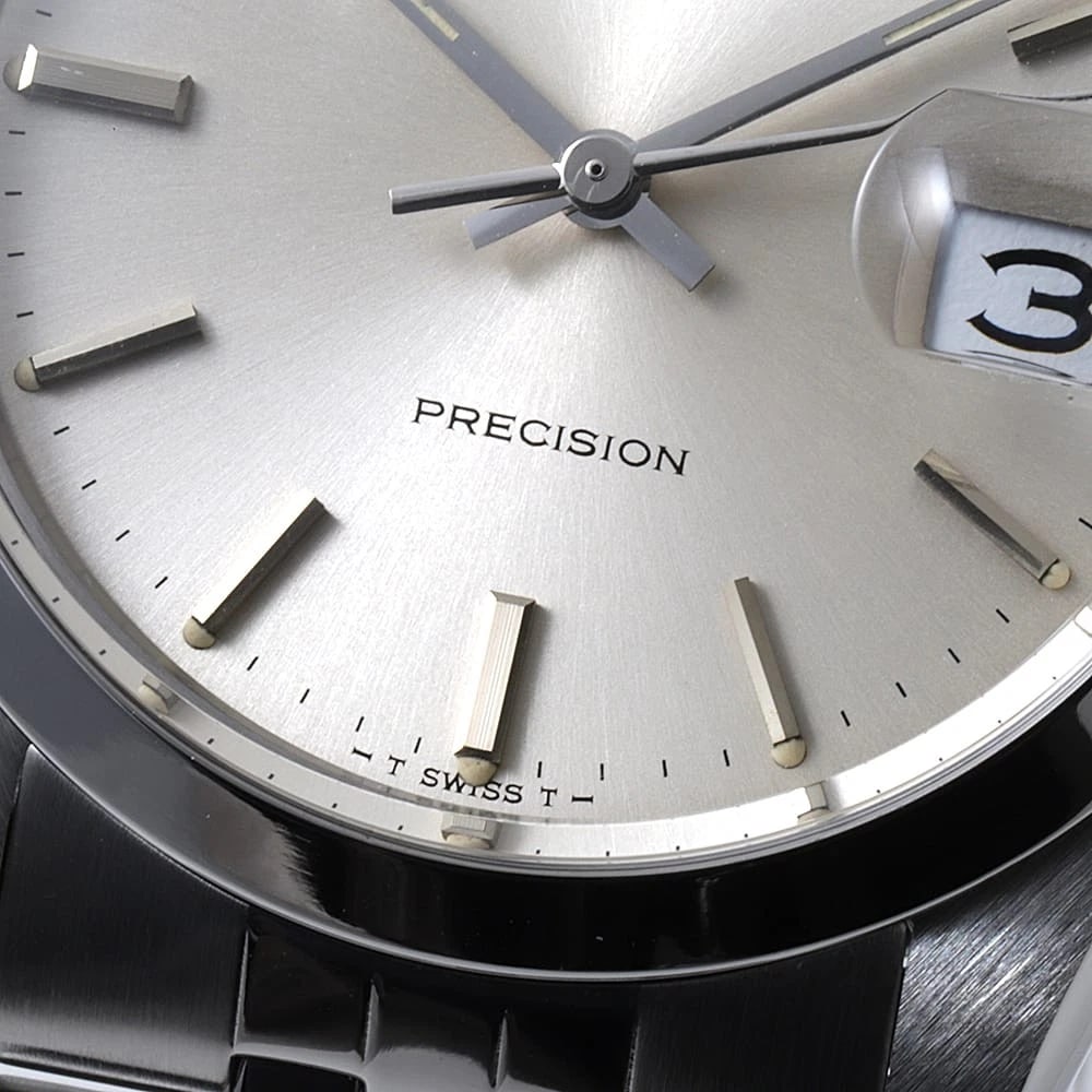 ROLEX OYSTER DATE PRECISION SILVER WATCH - 5