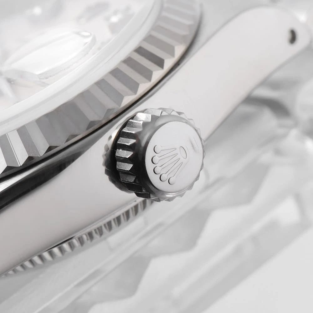 ROLEX DATEJUST DIAMOND SILVER WATCH - 5