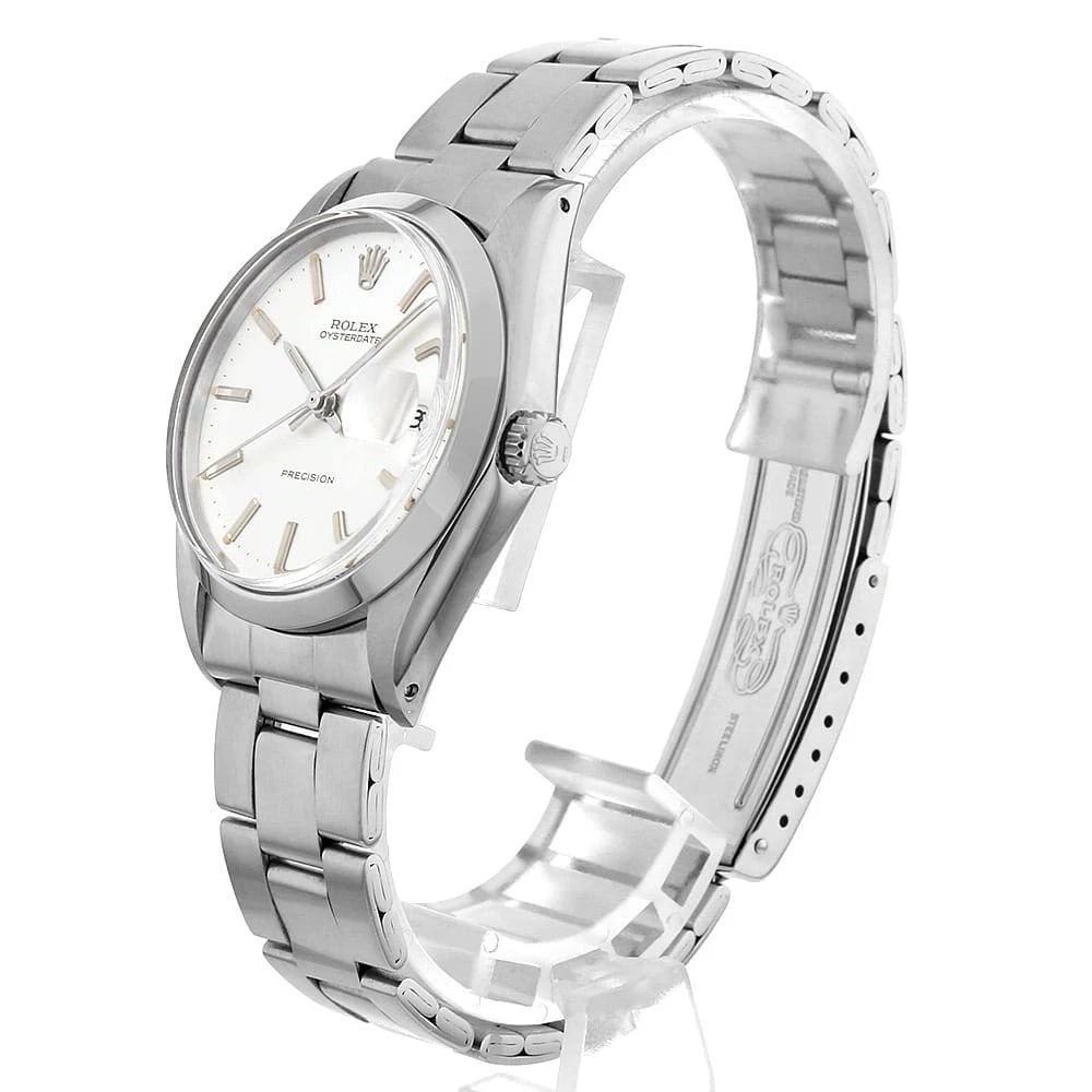 ROLEX OYSTER DATE PRECISION SILVER WATCH - 2