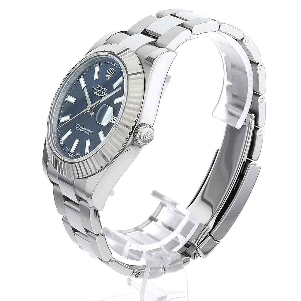 ROLEX DATEJUST BLUE WATCH - 2