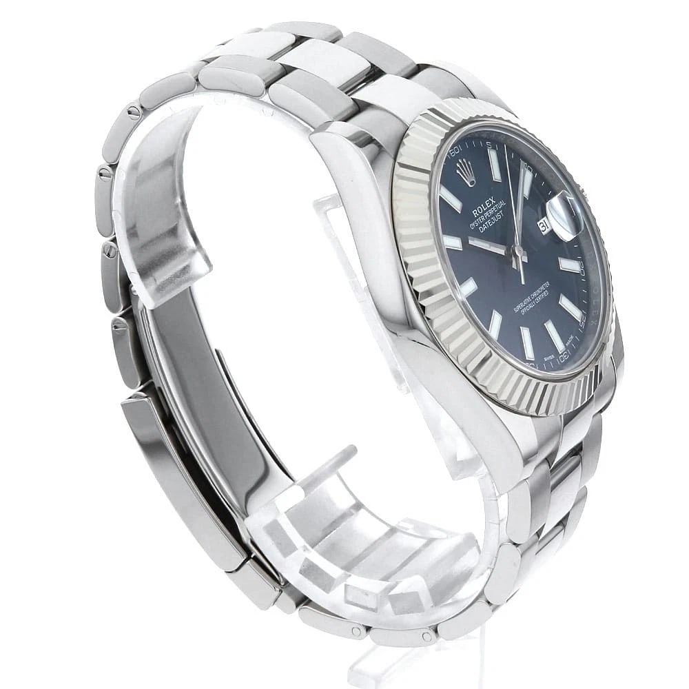 ROLEX DATEJUST BLUE WATCH - 3