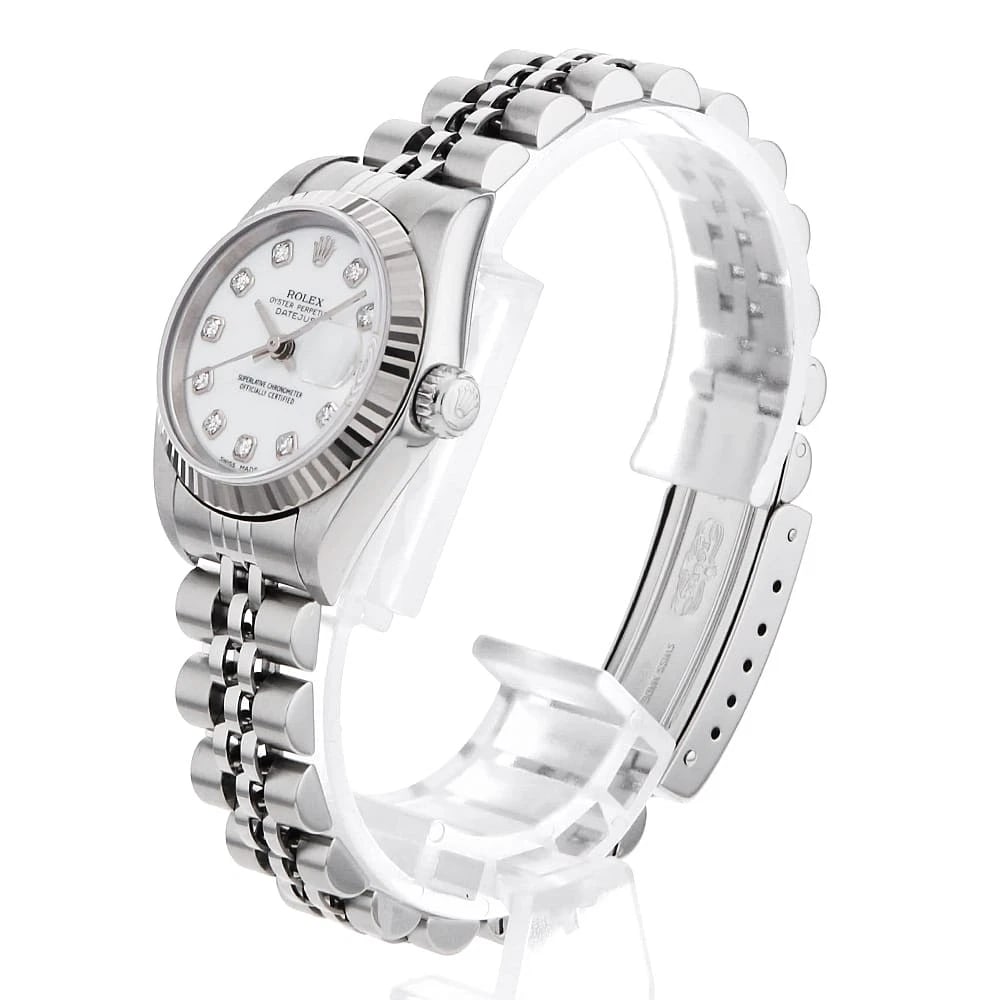 ROLEX DATEJUST DIAMOND SILVER WATCH - 2