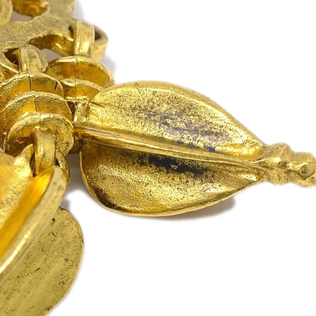 CHANEL DANGLE EARRINGS GOLD - 2