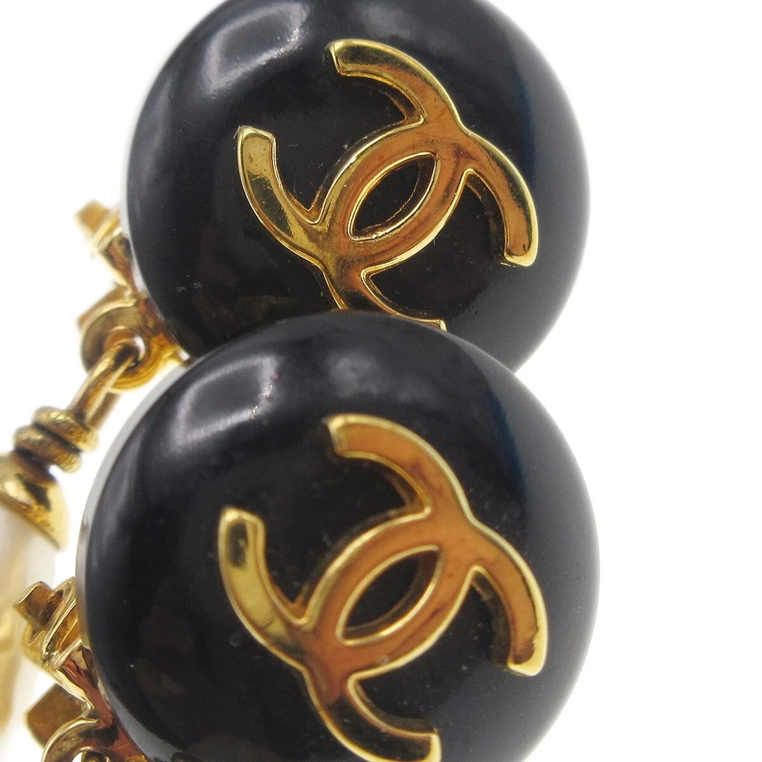 CHANEL ARTIFICIAL PEARL DANGLE EARRINGS - 3