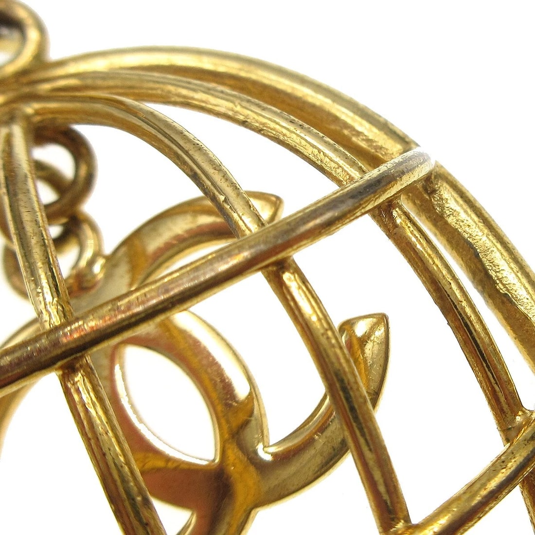 CHANEL BIRDCAGE DANGLE EARRINGS - 2