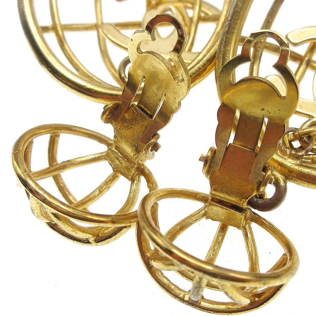 CHANEL BIRDCAGE DANGLE EARRINGS - 3