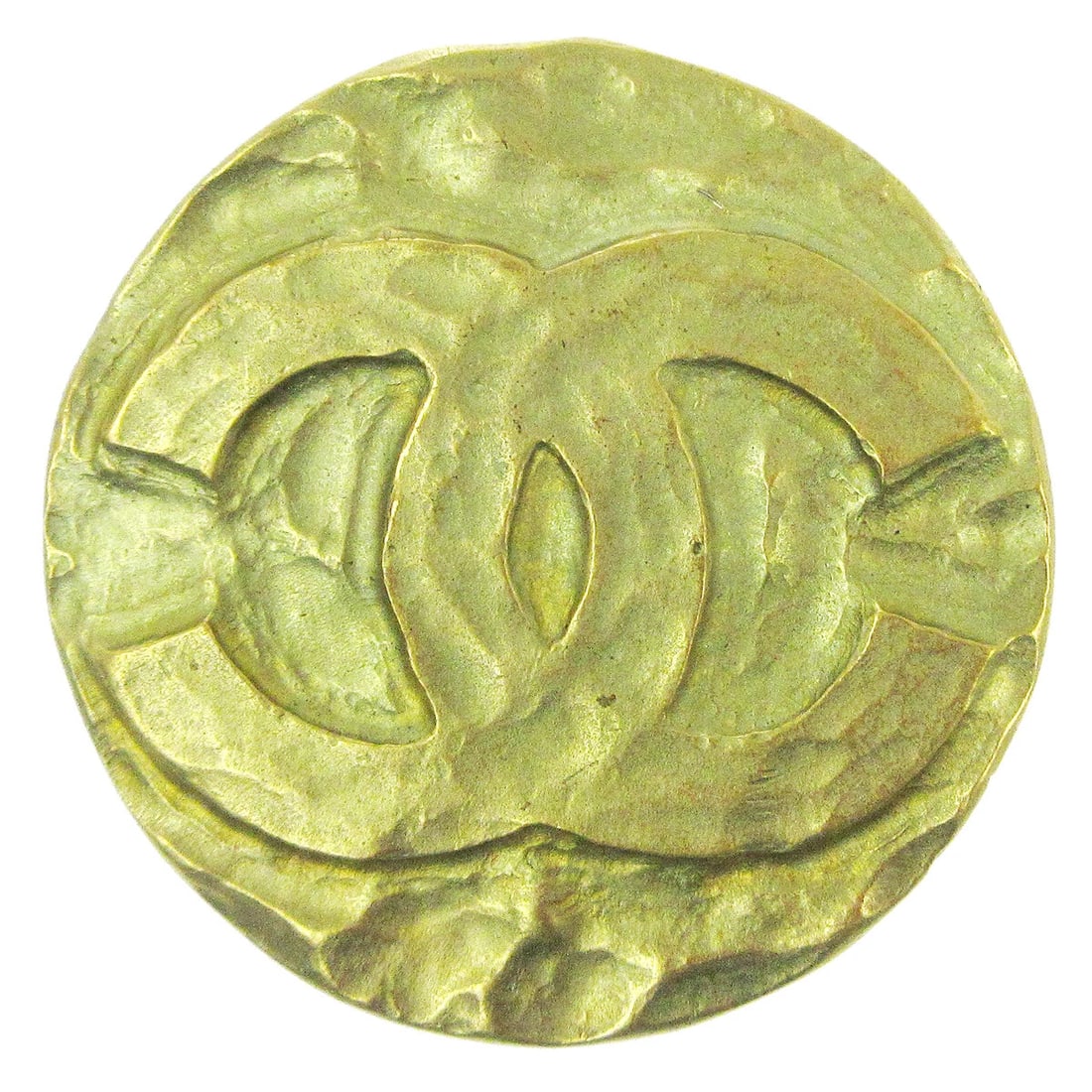 CHANEL MEDALLION BROOCH PIN GOLD (1 of 2)