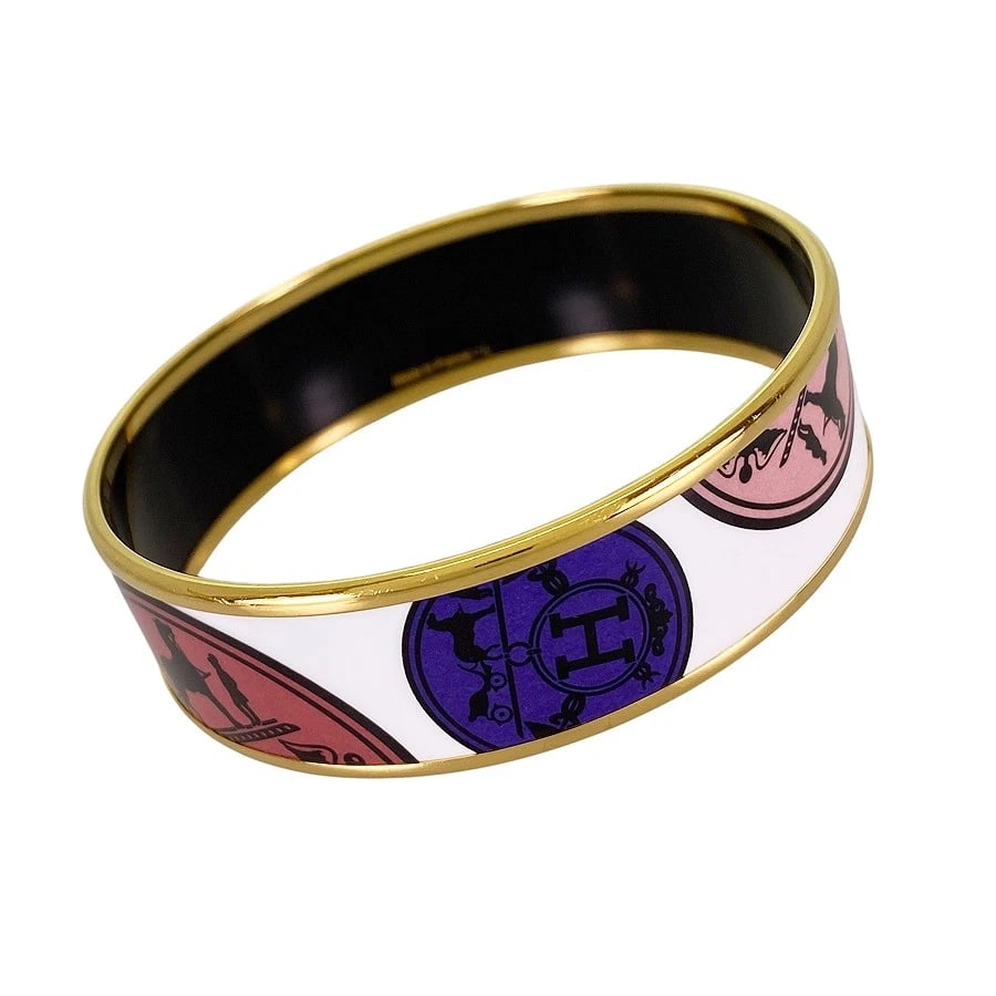 HERMES GOLD PLATED BANGLE - 2