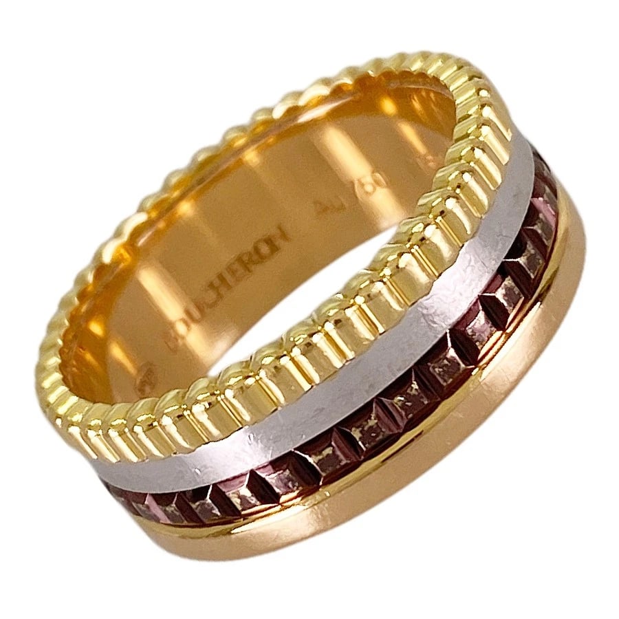 BOUCHERON YELLOW GOLD RING: Boucheron Yellow gold Ring Brand: Boucheron Type/Style: Ring Material: 18K Yellow Gold 18K White Gold 18K Rose Gold Color: Gold Size: US:5.5 Accessories: None Accessories Notice: When purchasing