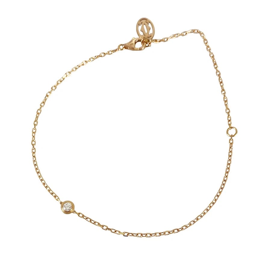 CARTIER ROSE GOLD DIAMOND BRACELET: Cartier Rose gold Diamond Bracelet Brand: Cartier Type/Style: Bracelet Material: 18K Rose Gold, Main Stone/Creation Natural Color: Gold Size: Top size:4.3mm×4.3mm Wrist Size:22.5cm Accessories: Non