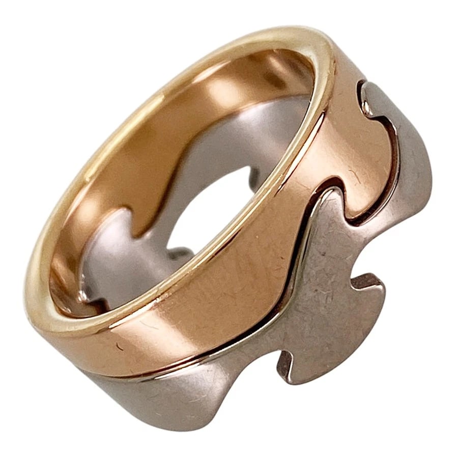 GEORG JENSEN FUSION WHITE GOLD RING: Georg Jensen Fusion White gold Ring Brand: Georg Jensen Type/Style: Ring Material: 18K White Gold 18K Rose Gold Color: Gold Size: US:5.5-6 Accessories: None Accessories Notice: When purchasing