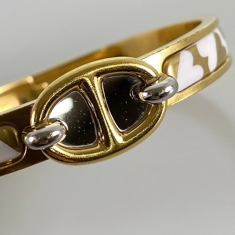 HERMES GOLD PLATED BANGLE - 4