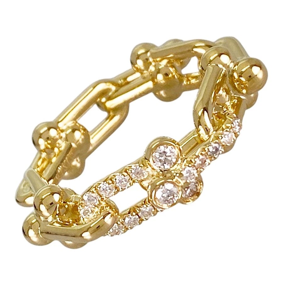 TIFFANY&CO. YELLOW GOLD DIAMOND RING (1 of 5)