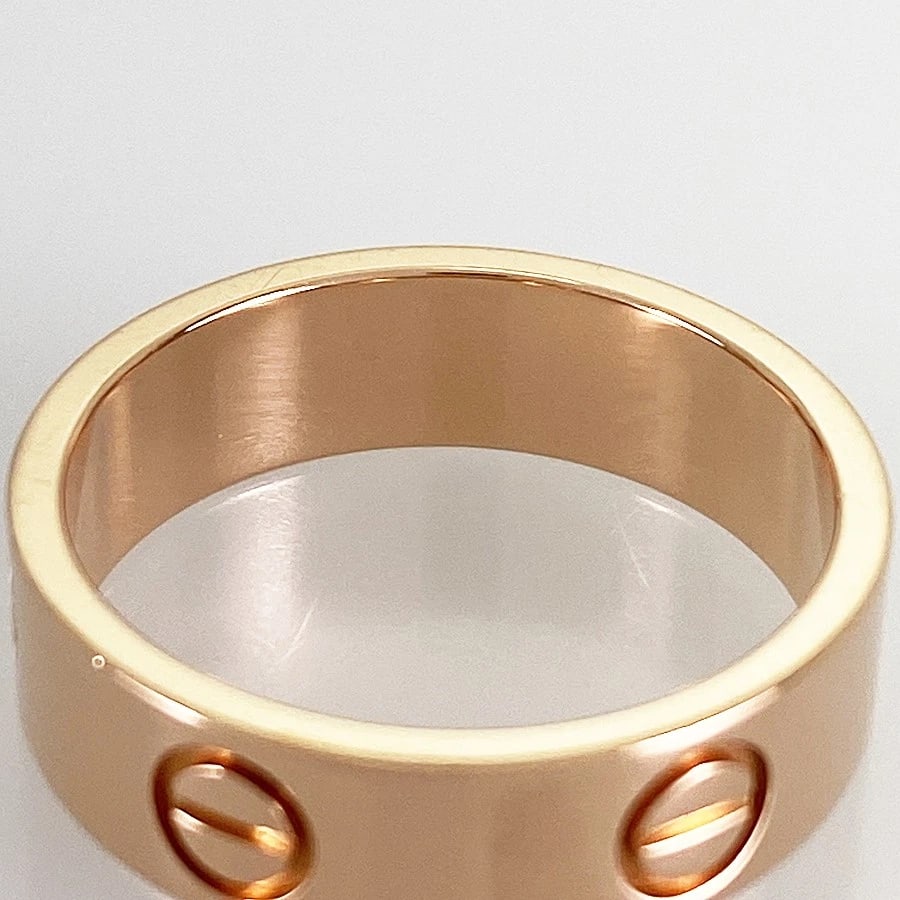 CARTIER LOVE ROSE GOLD RING: Cartier Love Rose gold Ring Brand: Cartier Type/Style: Ring Material: 18K Rose Gold Color: Gold Size: US:7 Accessories: None Accessories Notice: When purchasing pre-owned goods, please refe