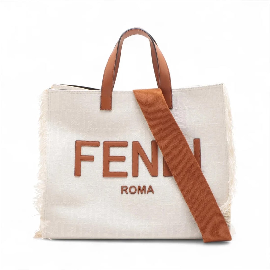 FENDI CANVAS & LEATHER 2 WAY TOTE BAG SUNGLASSES: Fendi Canvas & Leather 2 Way Tote Bag Sunglasses Brand: Fendi Type/Style: Sunglasses Material: Canvas & Leather Color: Beige×Brown Size: Height:12.8inch Length:15.7inch Depth:7.5inch Handle height:5.