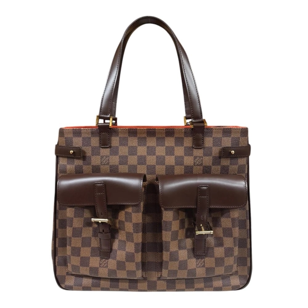 LOUIS VUITTON HANDBAG DAMIER CANVAS: LOUIS VUITTON Handbag Damier canvas Brand: LOUIS VUITTON Type/Style: Handbag Material: Exterior Material Damier canvas Color: Exterior Color Brown Size: W13.4 x H11.6 x D4.3inch Handle:17.7inch