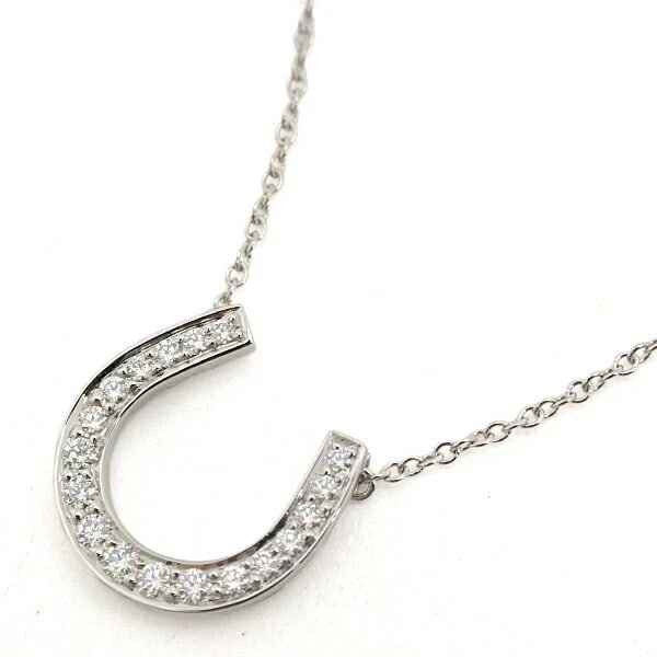 TIFFANY & CO. NECKLACE HORSESHOE DIAMOND NECKLACE: Tiffany & Co. Necklace Horseshoe Diamond Necklace Brand: Tiffany & Co. Type/Style: Necklace Material: PT950 Color: PT Size: Length: Length (including motif): Approx. 51.5cm, Motif: 13mm (height) x