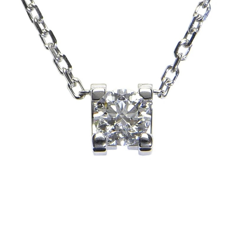 CARTIER C DE CARTIER NECKLACE 18K WG: Cartier C de Cartier Necklace 18K WG Brand: Cartier Type/Style: Necklace Material: K18WG Color: WG Size: Effective length 38cm/41cm Chain width 0.9mm Motif 5.6mm (including Vatican) x 4.7mm