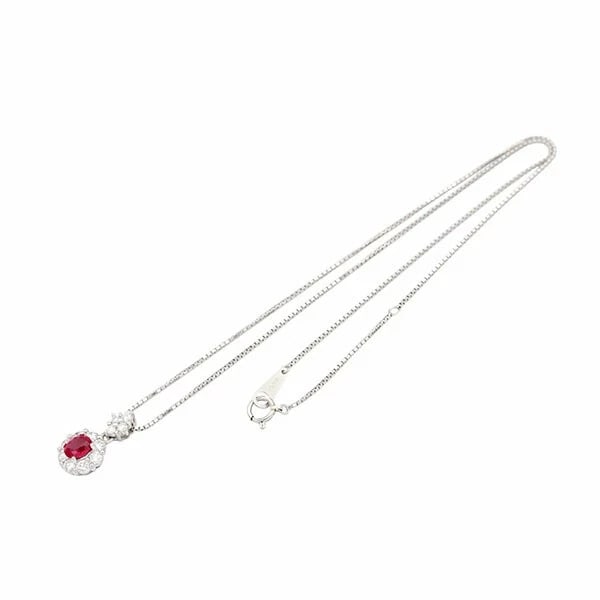 PLATINUM RUBY DIAMOND NECKLACE - 3