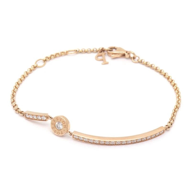PIAGET POSSESSION BRACELET 18K PG: Piaget Possession Bracelet 18K PG Brand: Piaget Type/Style: Bracelet Material: K18PG Color: PG Size: Inner circumference 16.5cm Chain width 1.8mm Motif 54.8mm x 6.6mm (including Vatican) Accessori